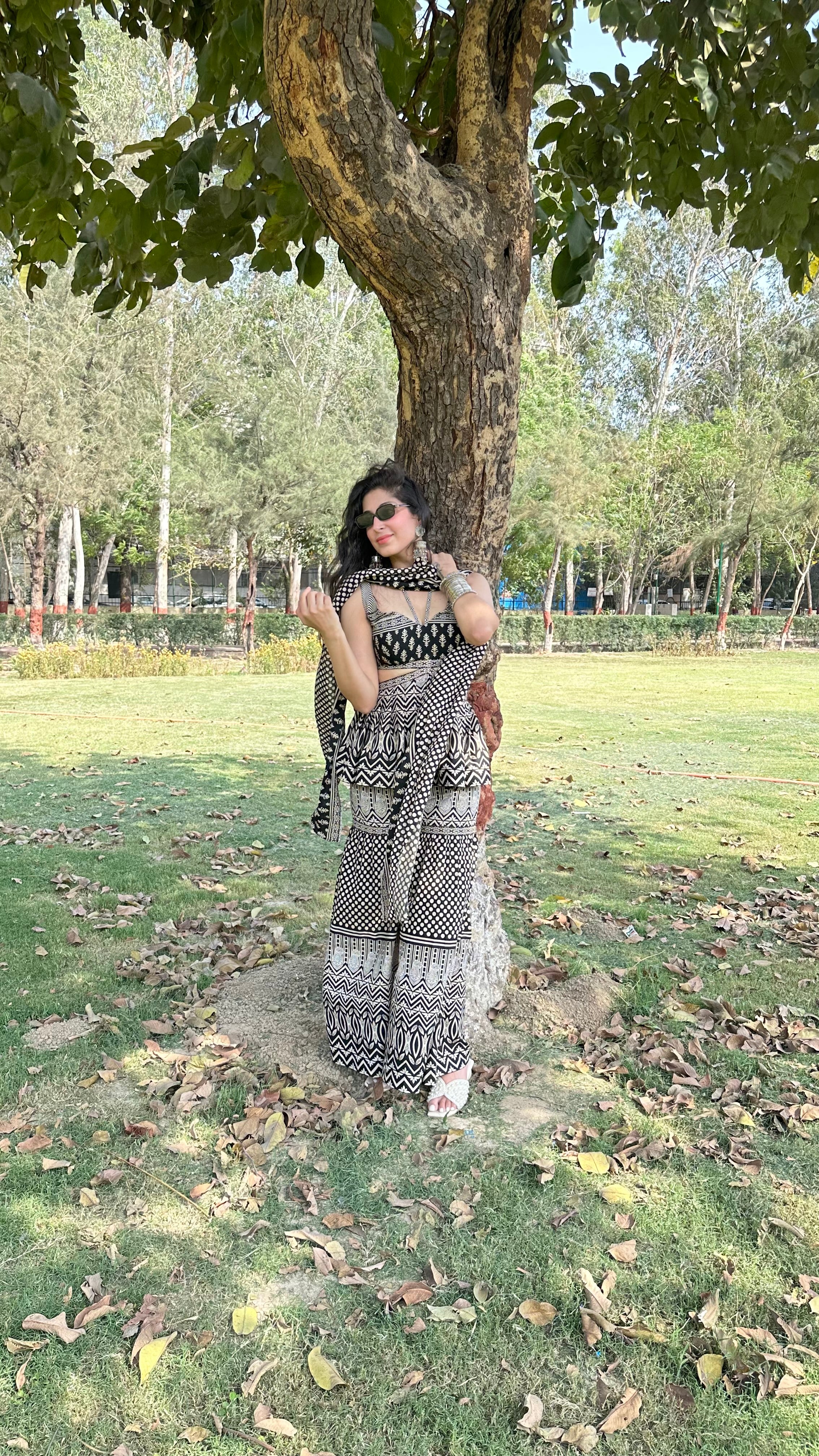 BLACK PRINTED CO-ORD SET