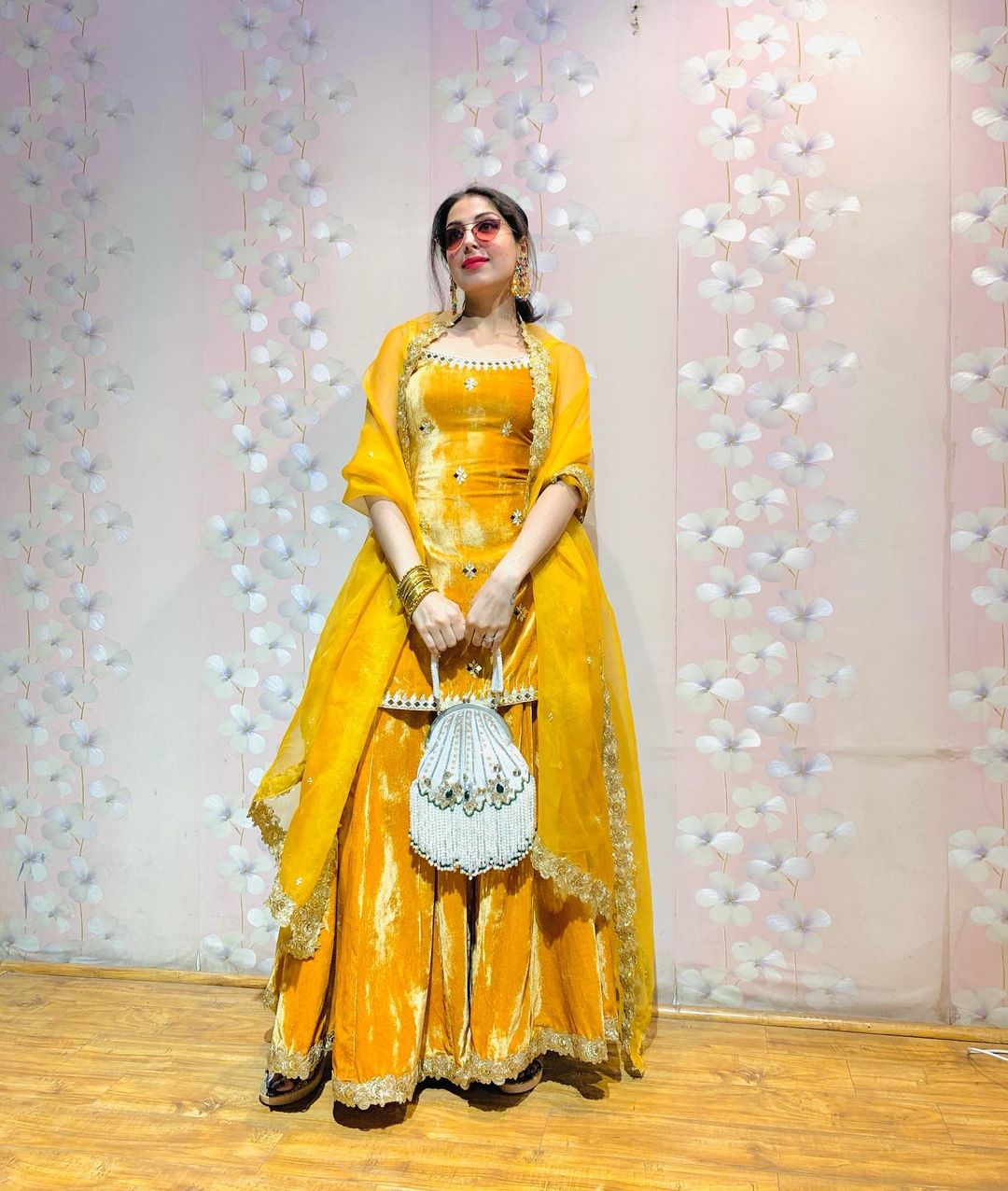 YELLOW ANARKALI SUIT