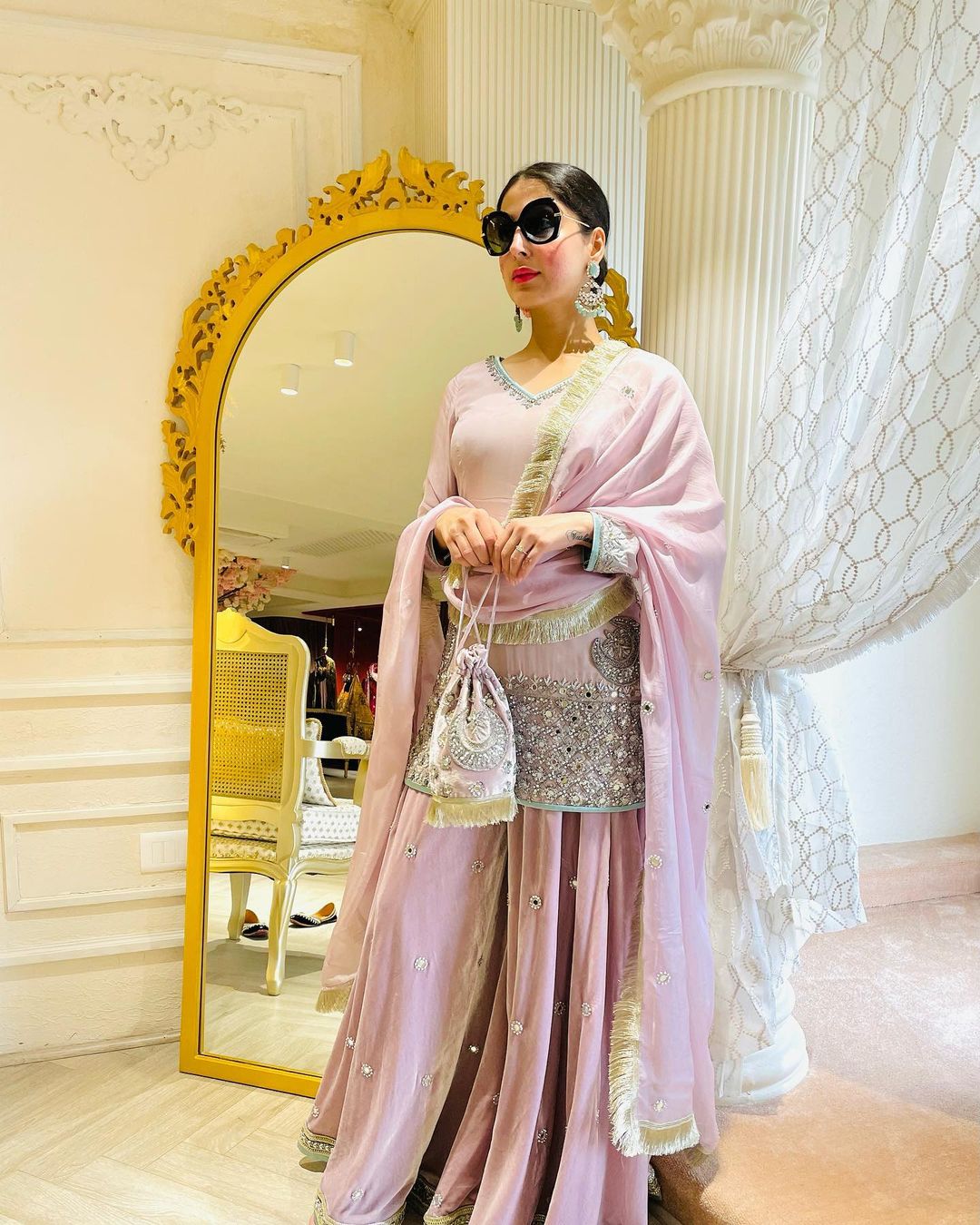 LAVENDER ANARKALI SUIT - WEDDING ANARKALI DRESS ONLINE - KAYNAAT