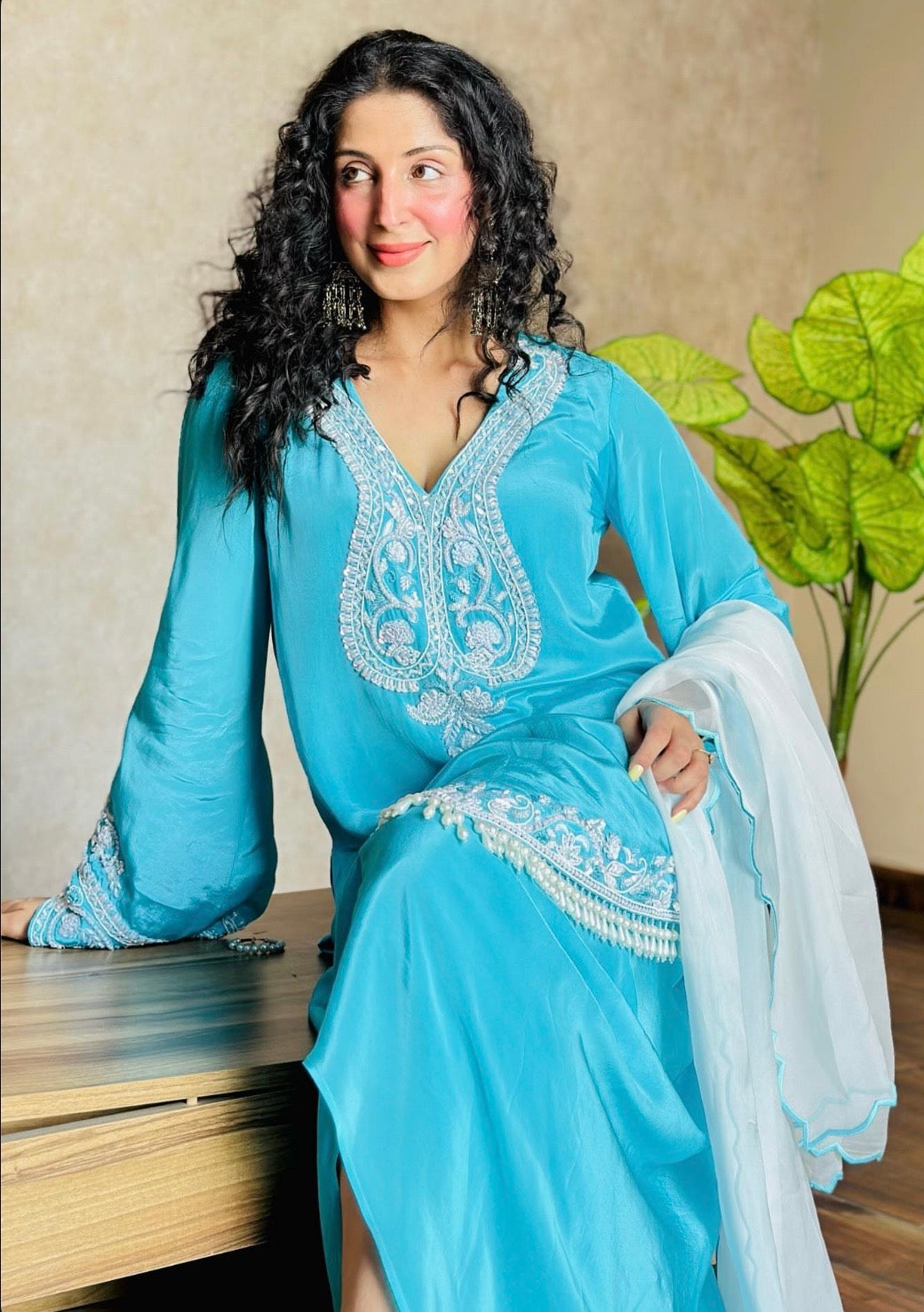 TURQUOISE BLUE SUIT SET