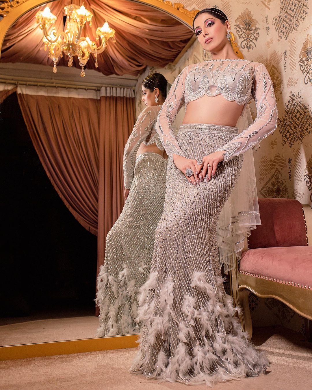 fish cut lehenga