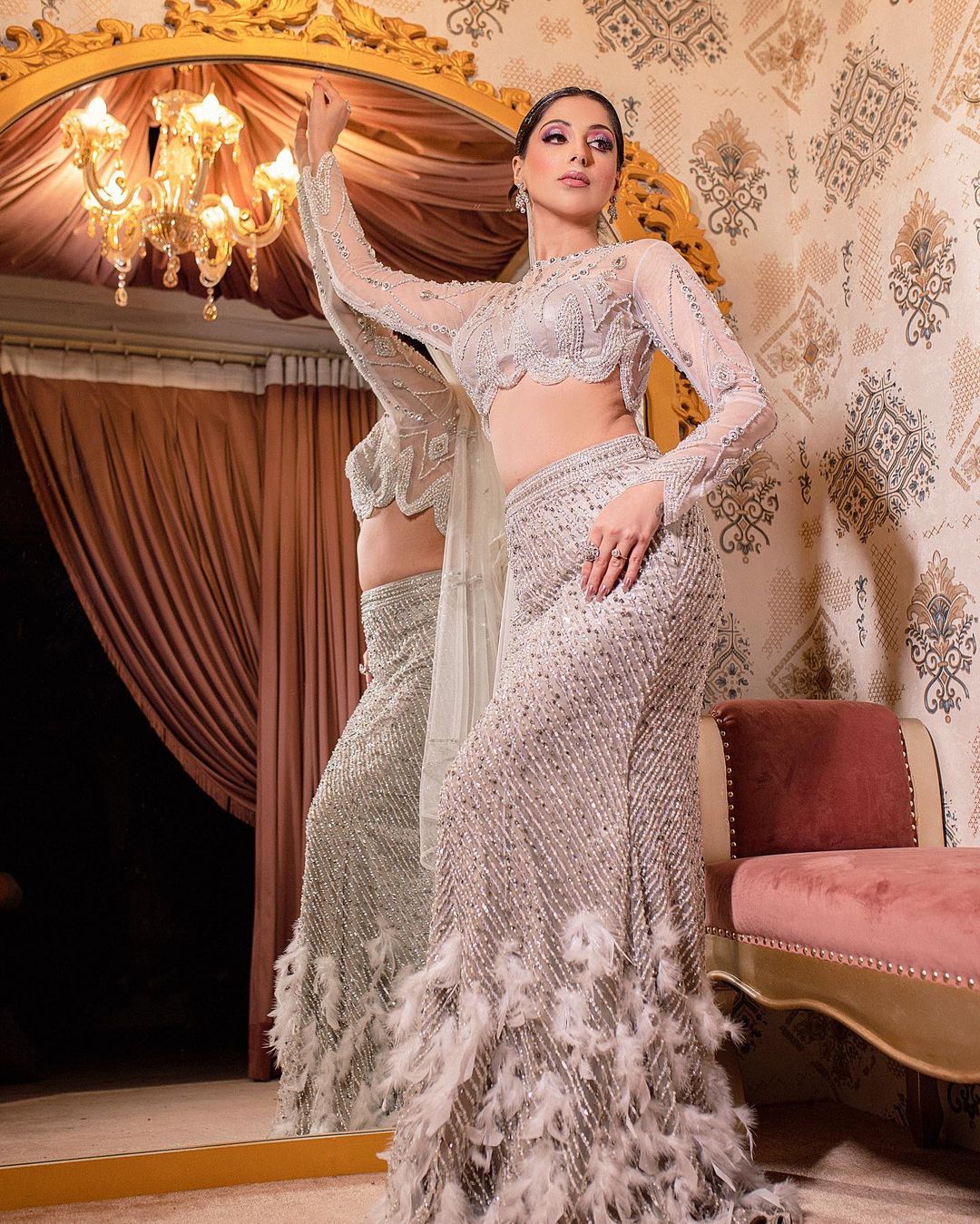 fish cut lehenga