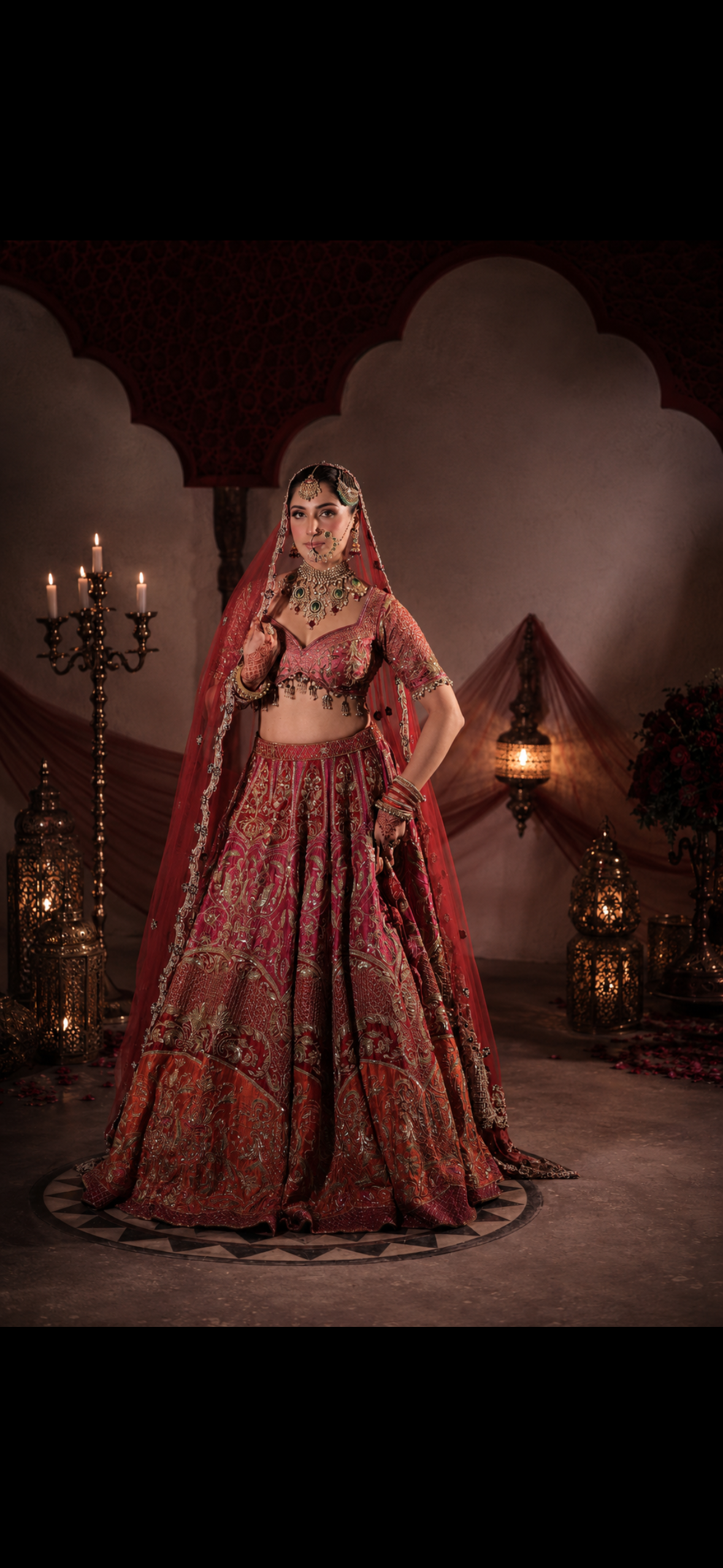 Multi-Colour Bridal Lehenga
