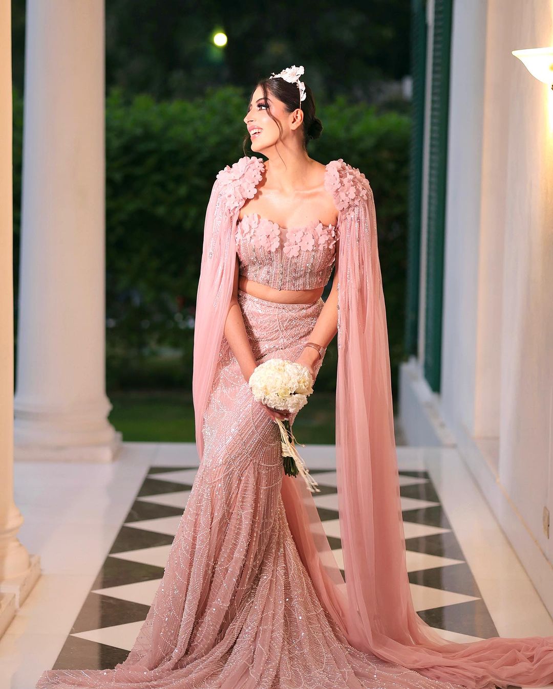 PINK FISH CUT LEHENGA