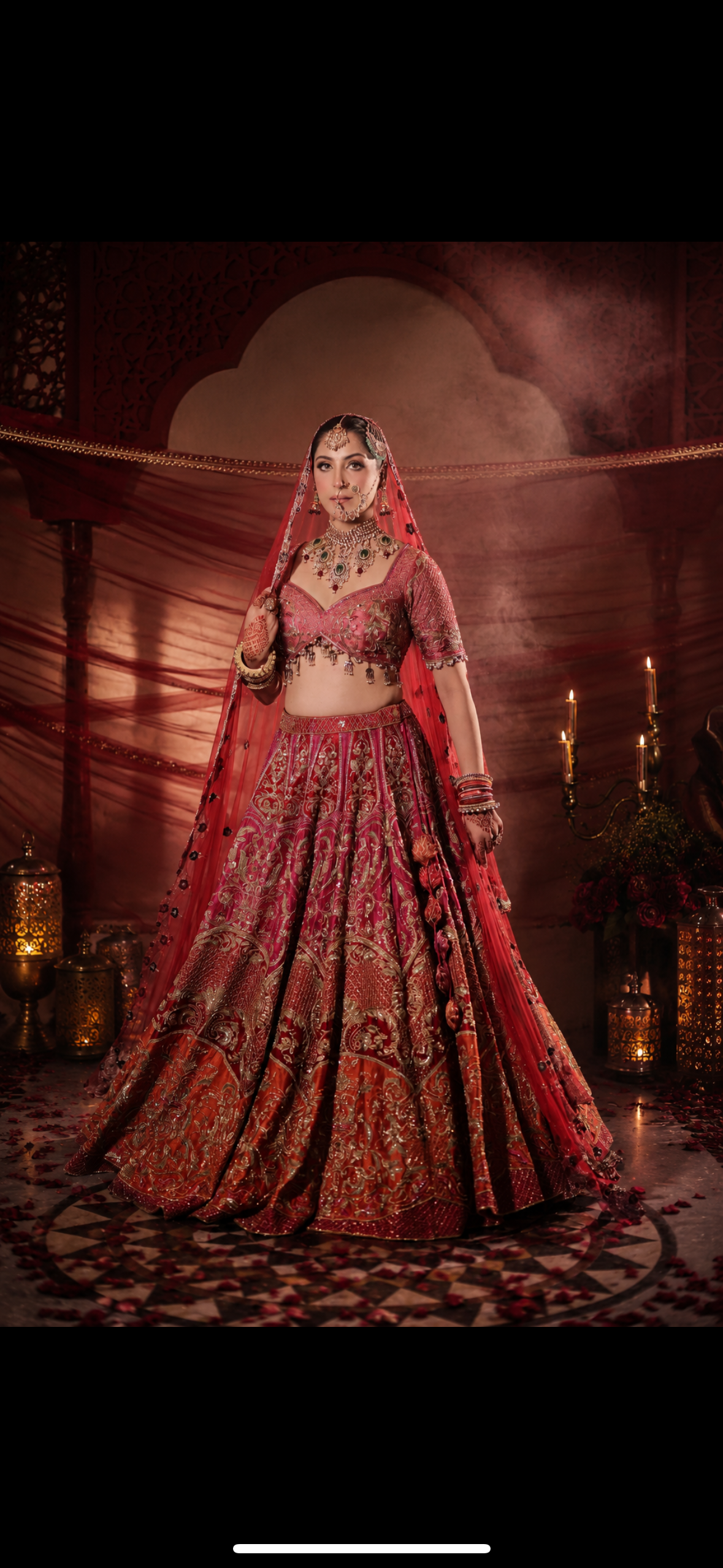 Multi-Colour Bridal Lehenga