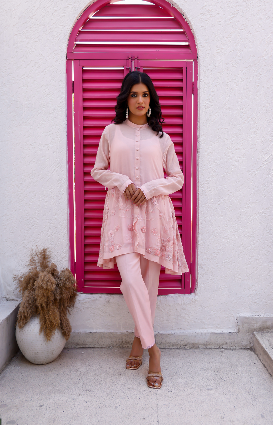 BABY PINK COLOR KURTI