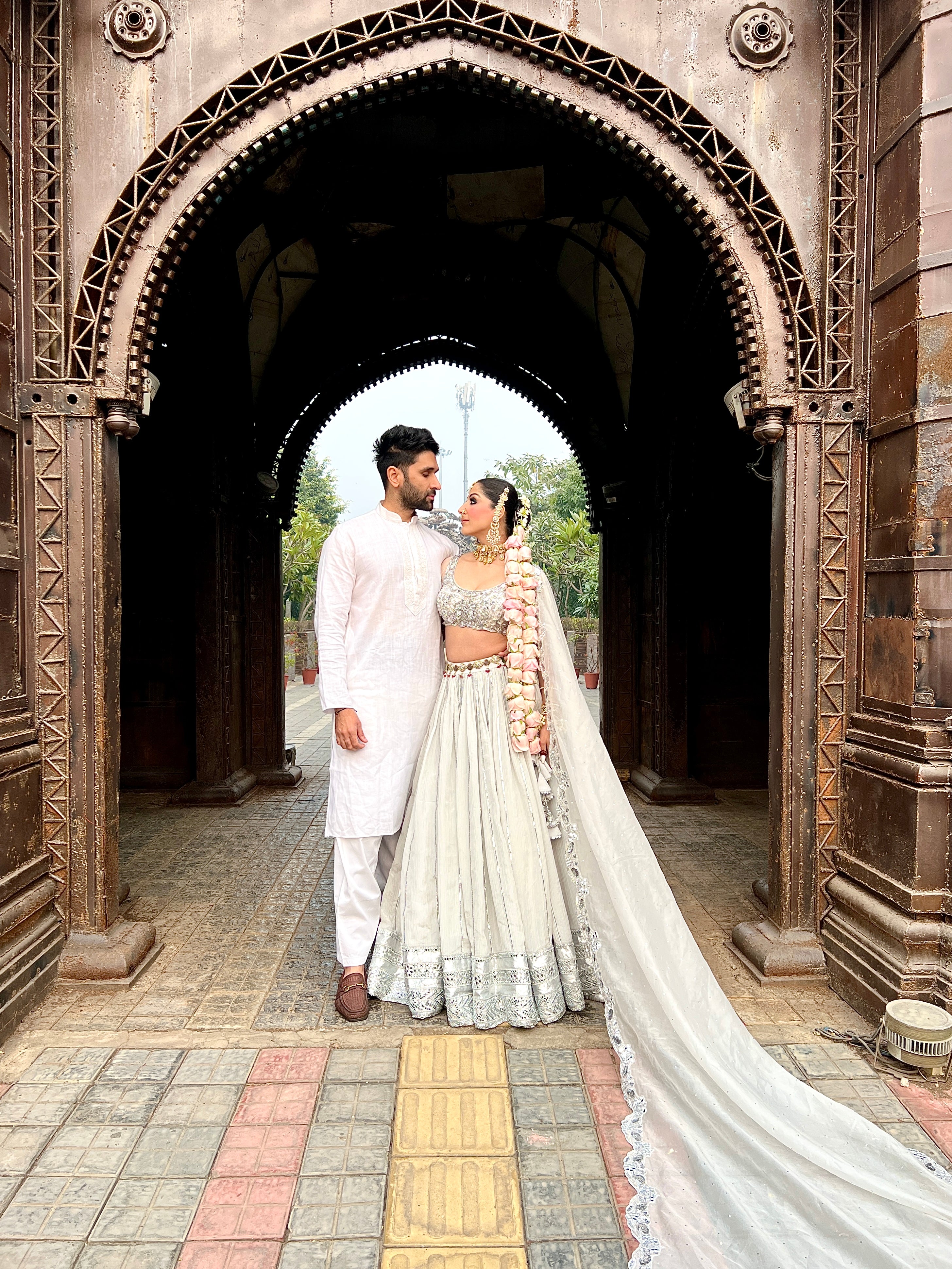 ICE-GREY LEHENGA