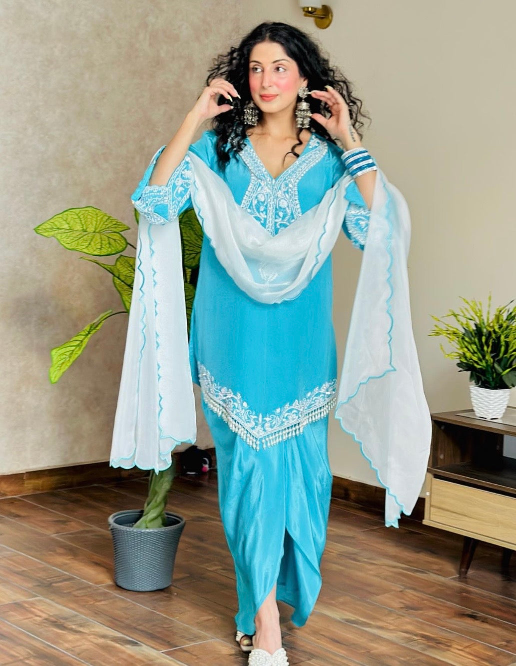 TURQUOISE BLUE SUIT SET