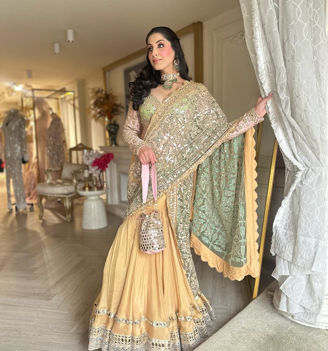 GREEN MIRROR GARARA SET