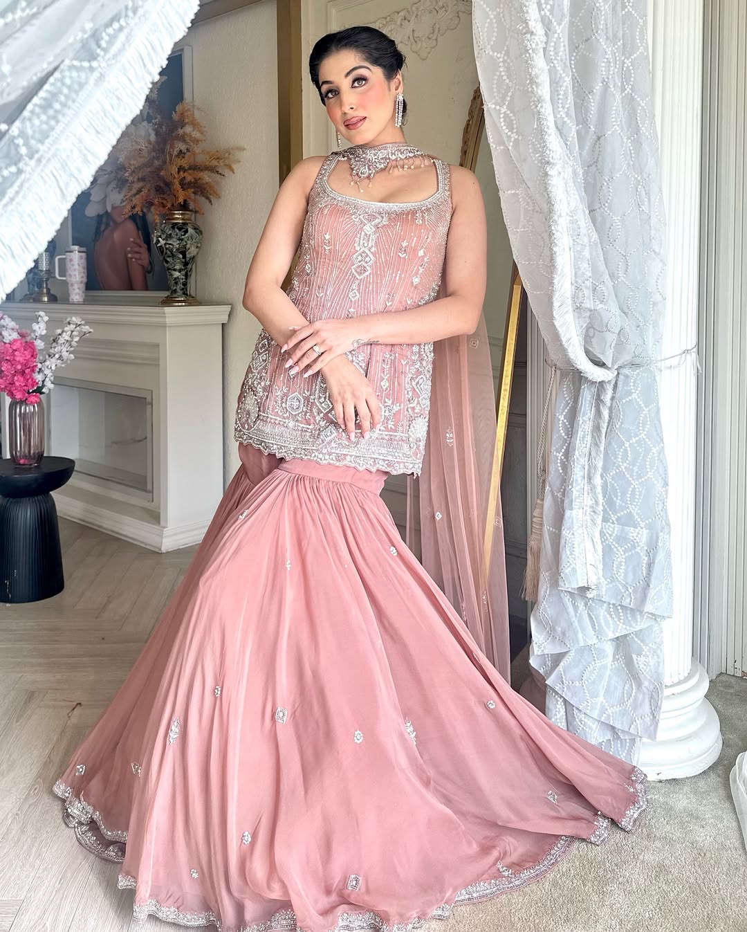 ROSE GOLD GHARARA SET