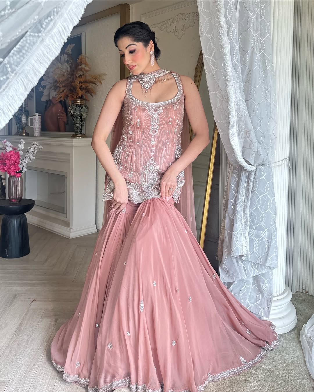 ROSE GOLD GHARARA SET