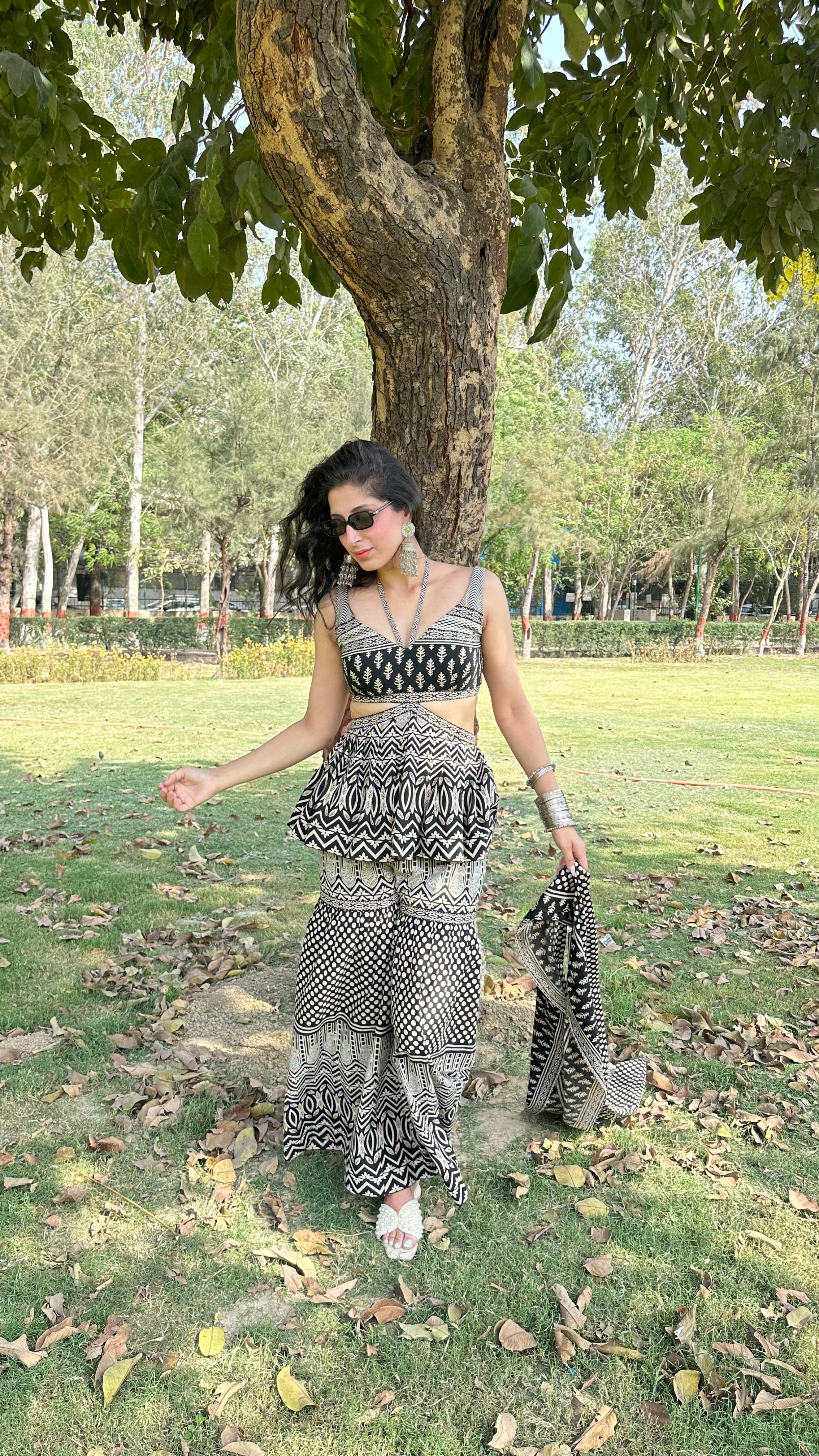 BLACK PRINTED CO-ORD SET