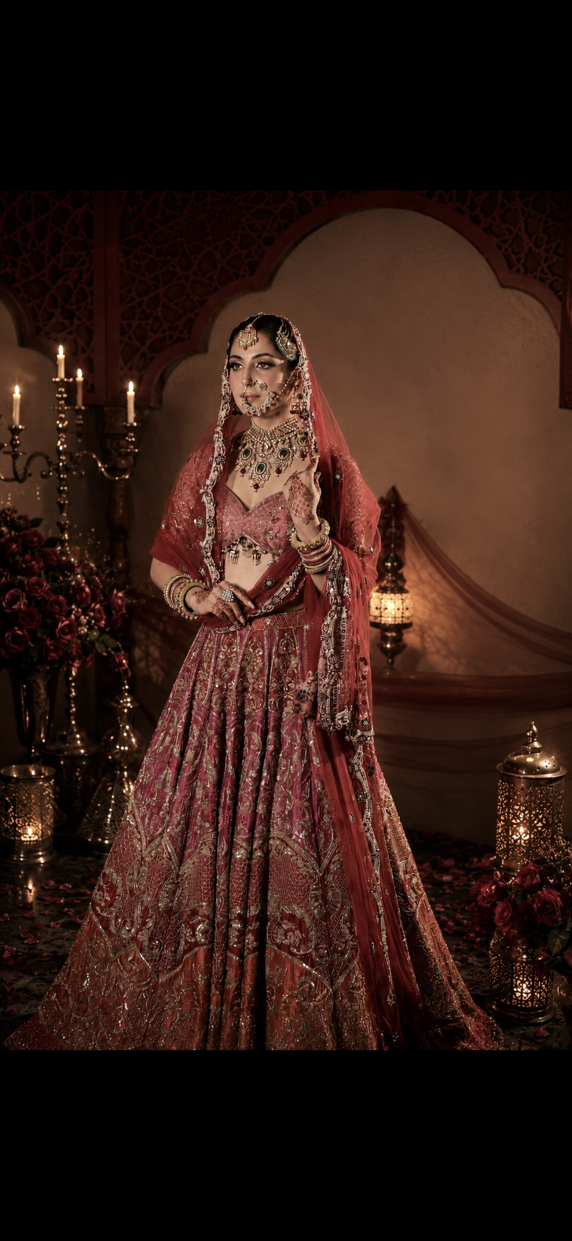 Multi-Colour Bridal Lehenga