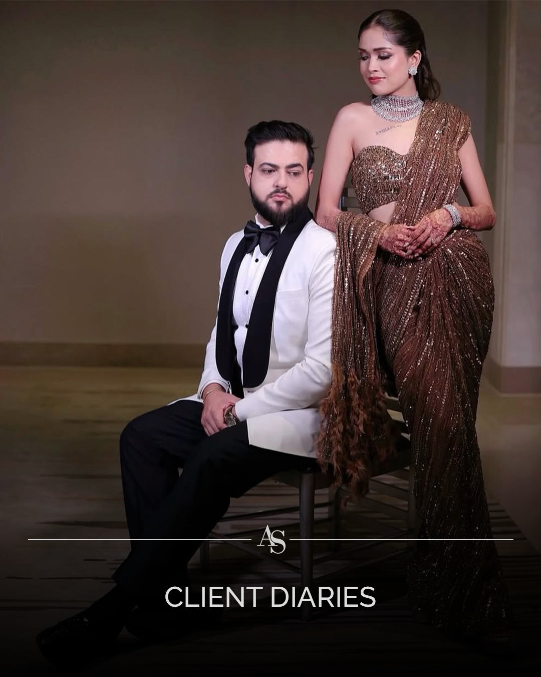 TAWNY BIRCH BROWN COLOR DRAPE SAREE