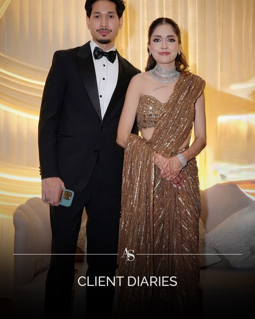 TAWNY BIRCH BROWN COLOR DRAPE SAREE