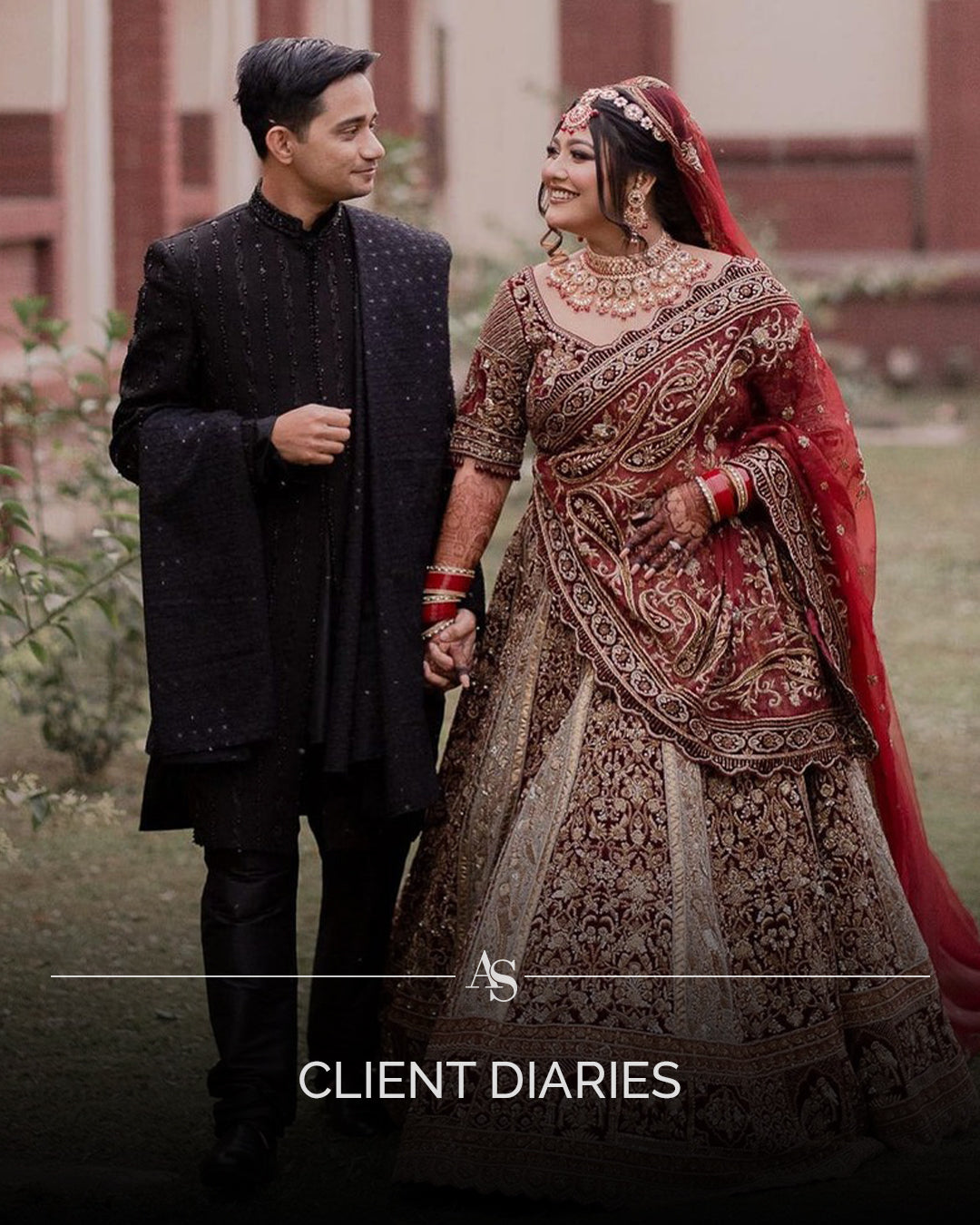 RED COSMOS EXQUISITE BRIDAL LEHENGA