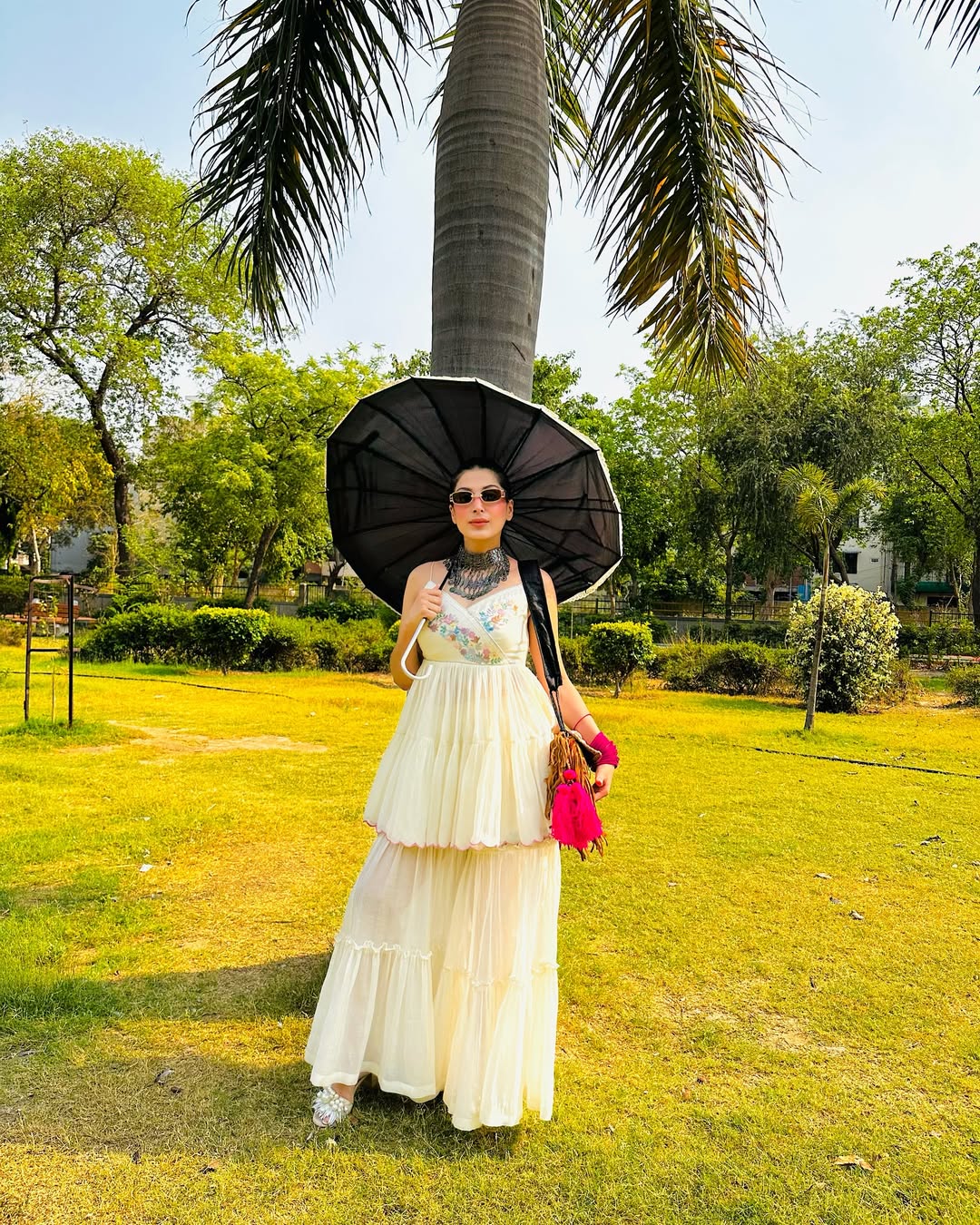 IVORY PEPLUM SHARARA SET