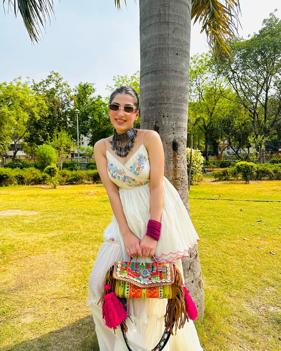 IVORY PEPLUM SHARARA SET