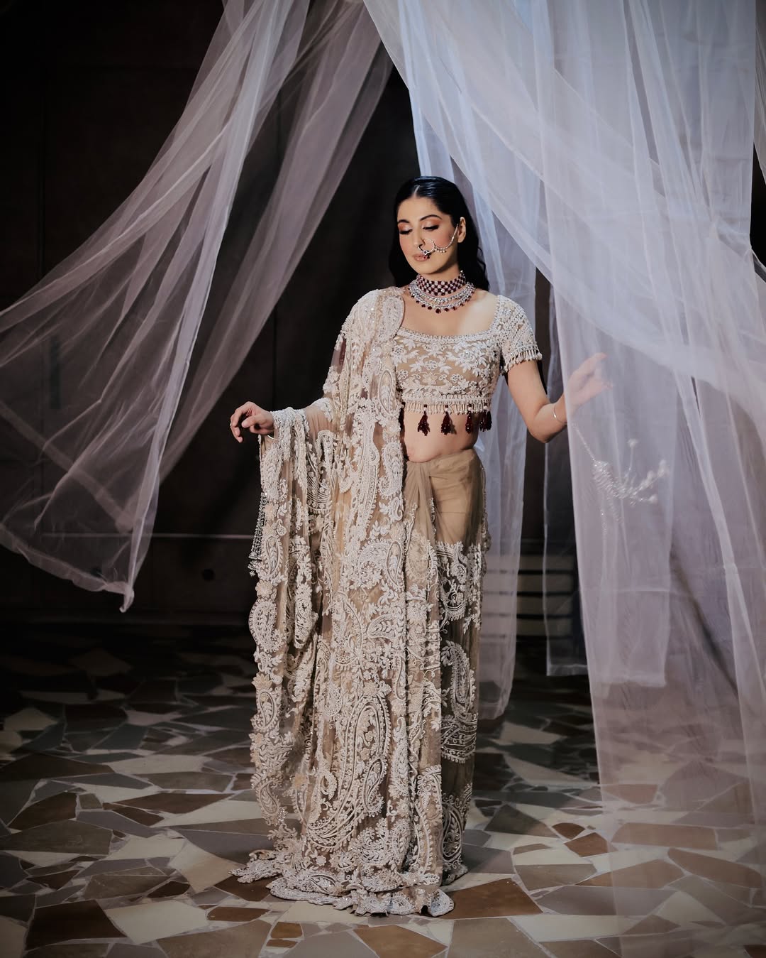 NUDE BEIGE SAREE