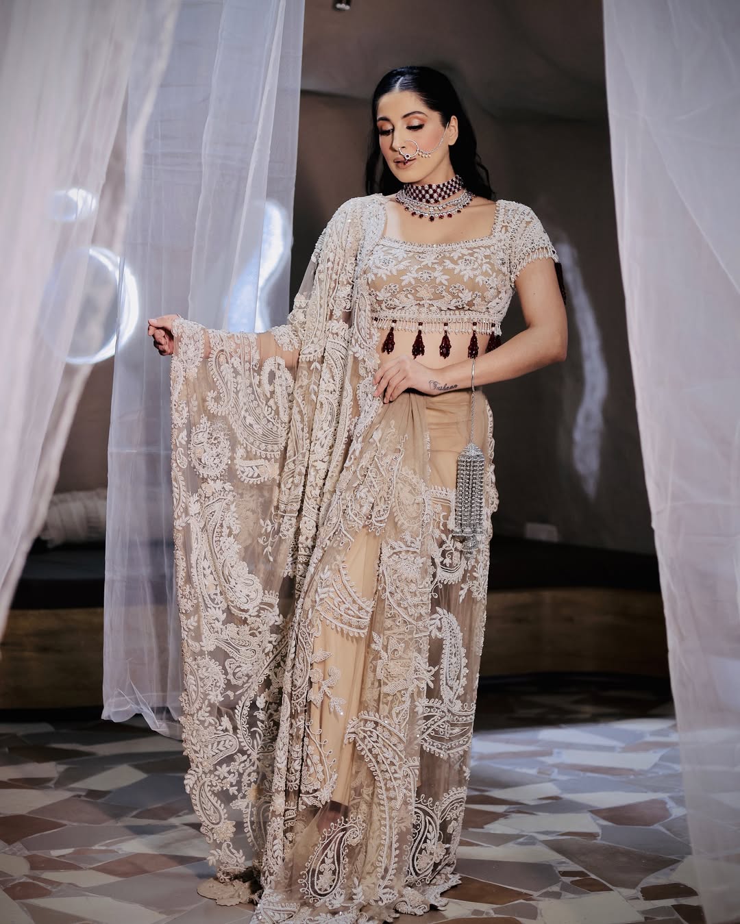 NUDE BEIGE SAREE