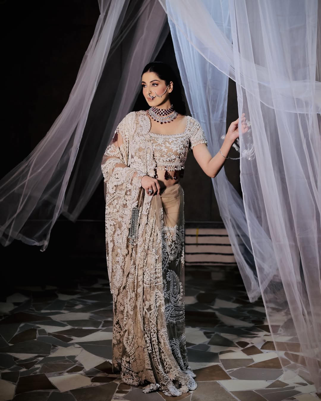 NUDE BEIGE SAREE
