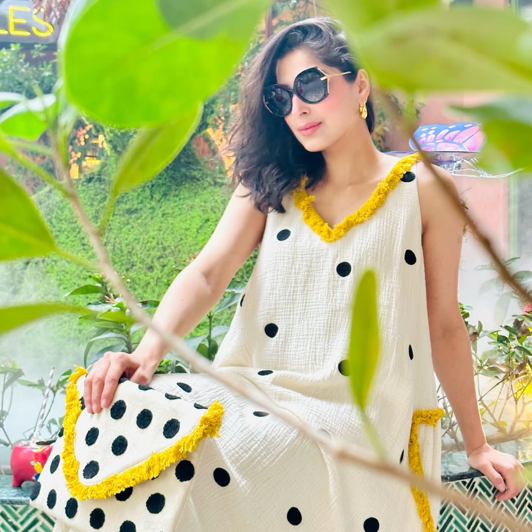 IVORY POLKA DOT DRESS