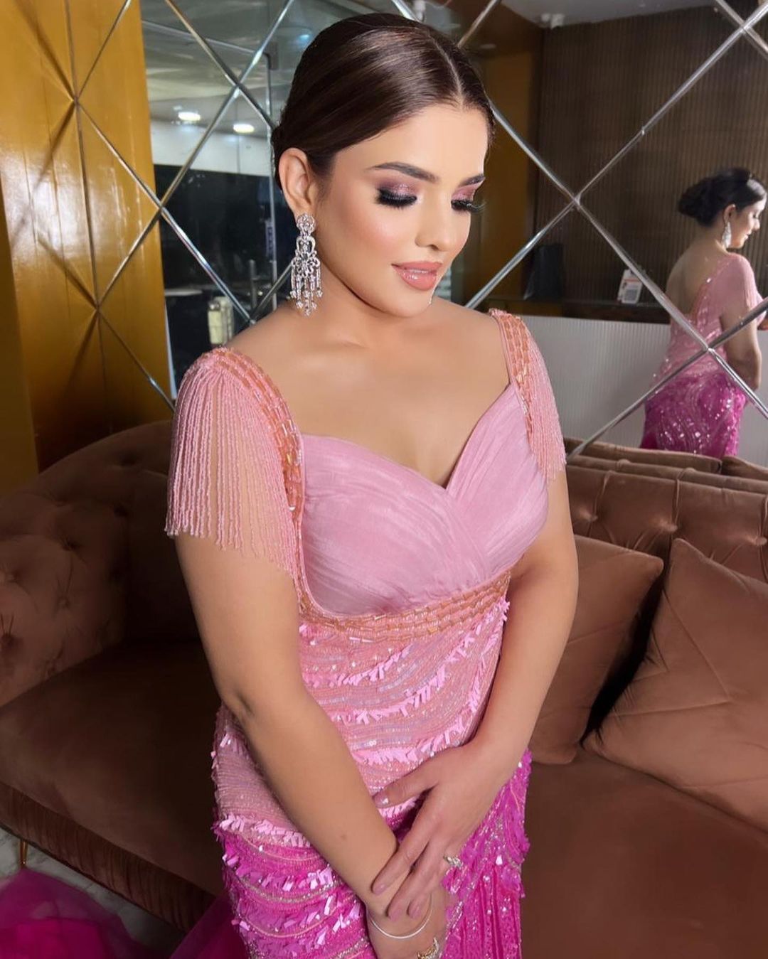TWO TONE PINK GOWN