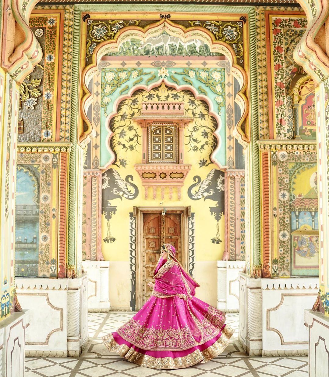 HOT PINK EMBROIDRED ANARKALI SET