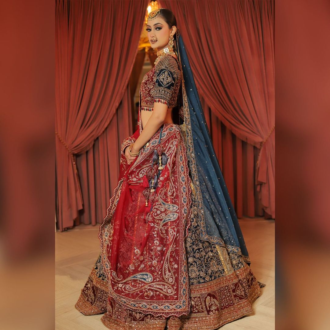 HEAVY EMBROIDERY RED COLOR LEHENGA