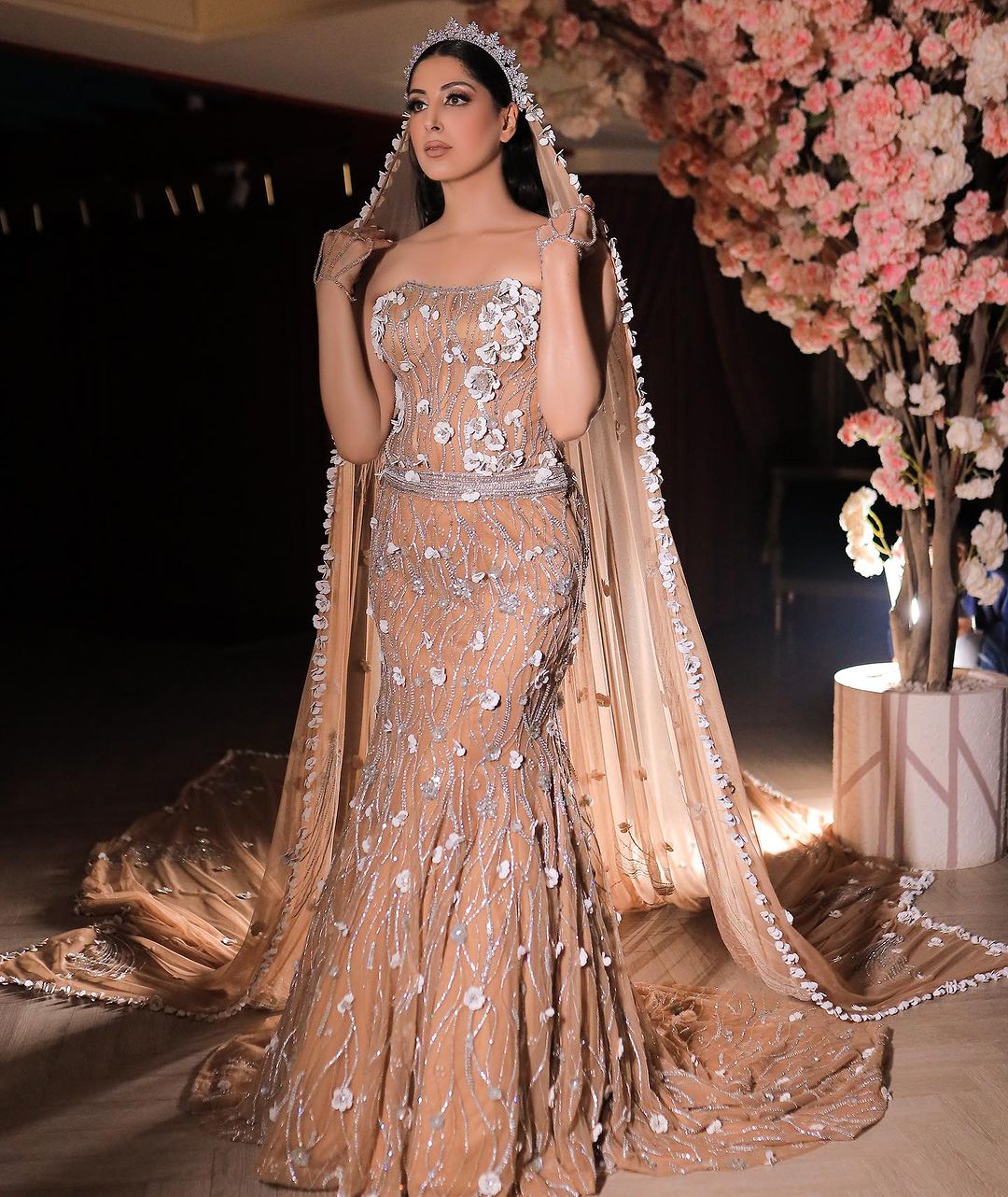 GOLDEN FISH CUT LEHENGA