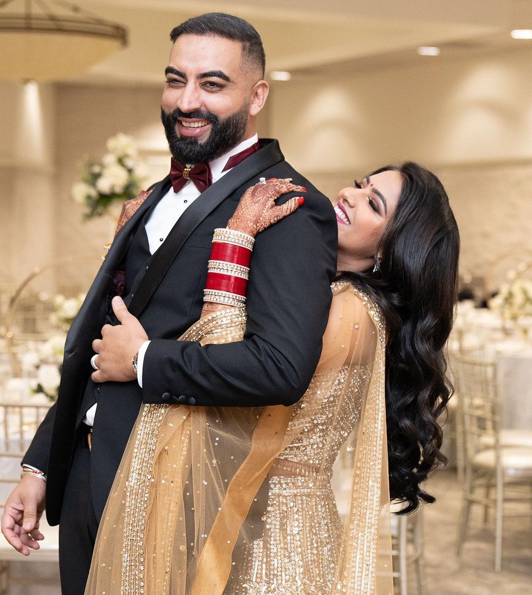 ALMOND COLOR LEHENGA WITH TOPAZ COLOR TRAIL & STUNNING DESIGN