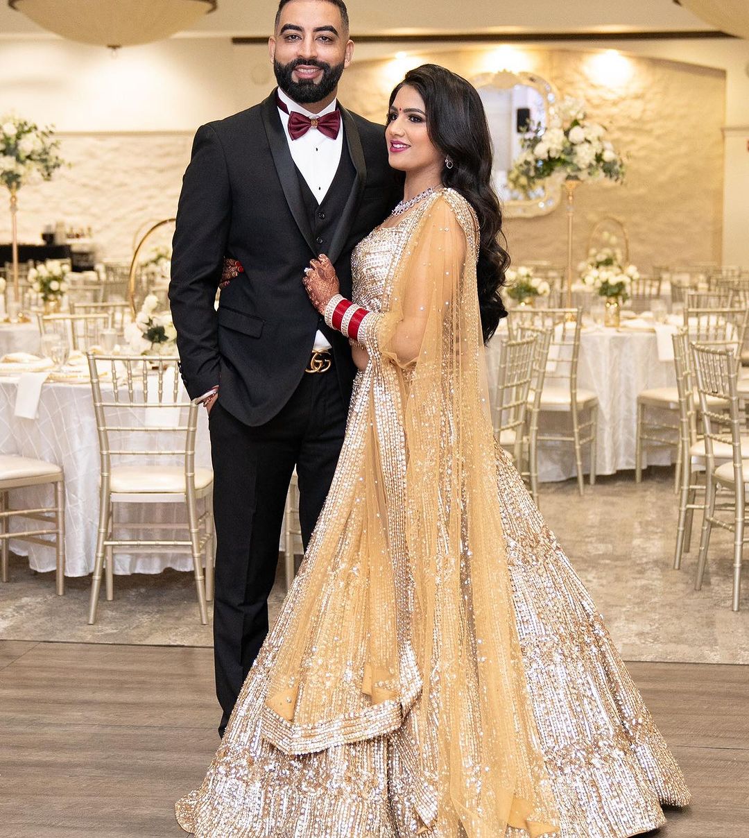 ALMOND COLOR LEHENGA WITH TOPAZ COLOR TRAIL & STUNNING DESIGN