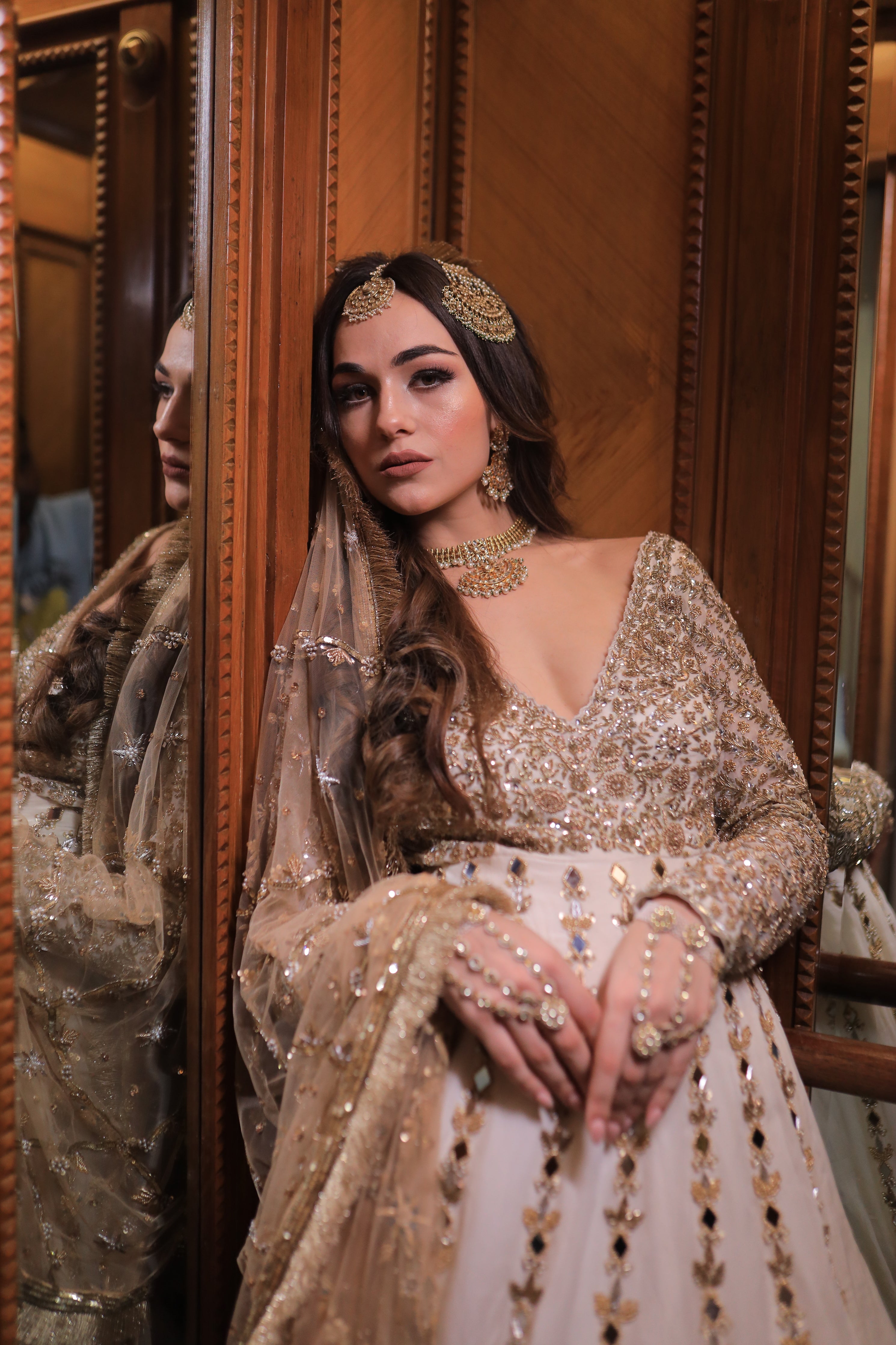 WHITE COLOR ANARKALI SUIT WITH HEAVY EMBROIDERY