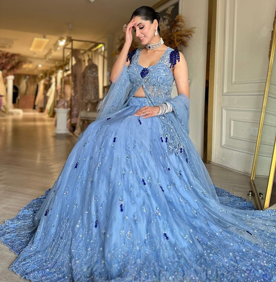 ICE BLUE LEHENGA