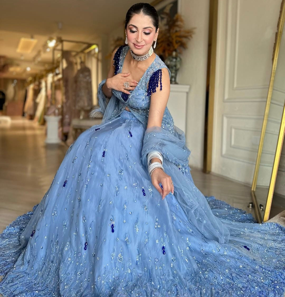 ICE BLUE LEHENGA