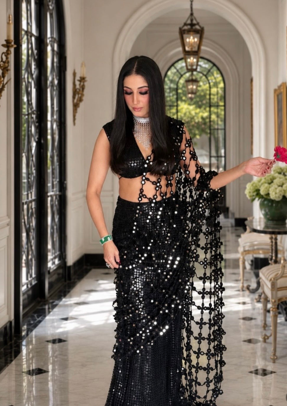 BLACK SAREE