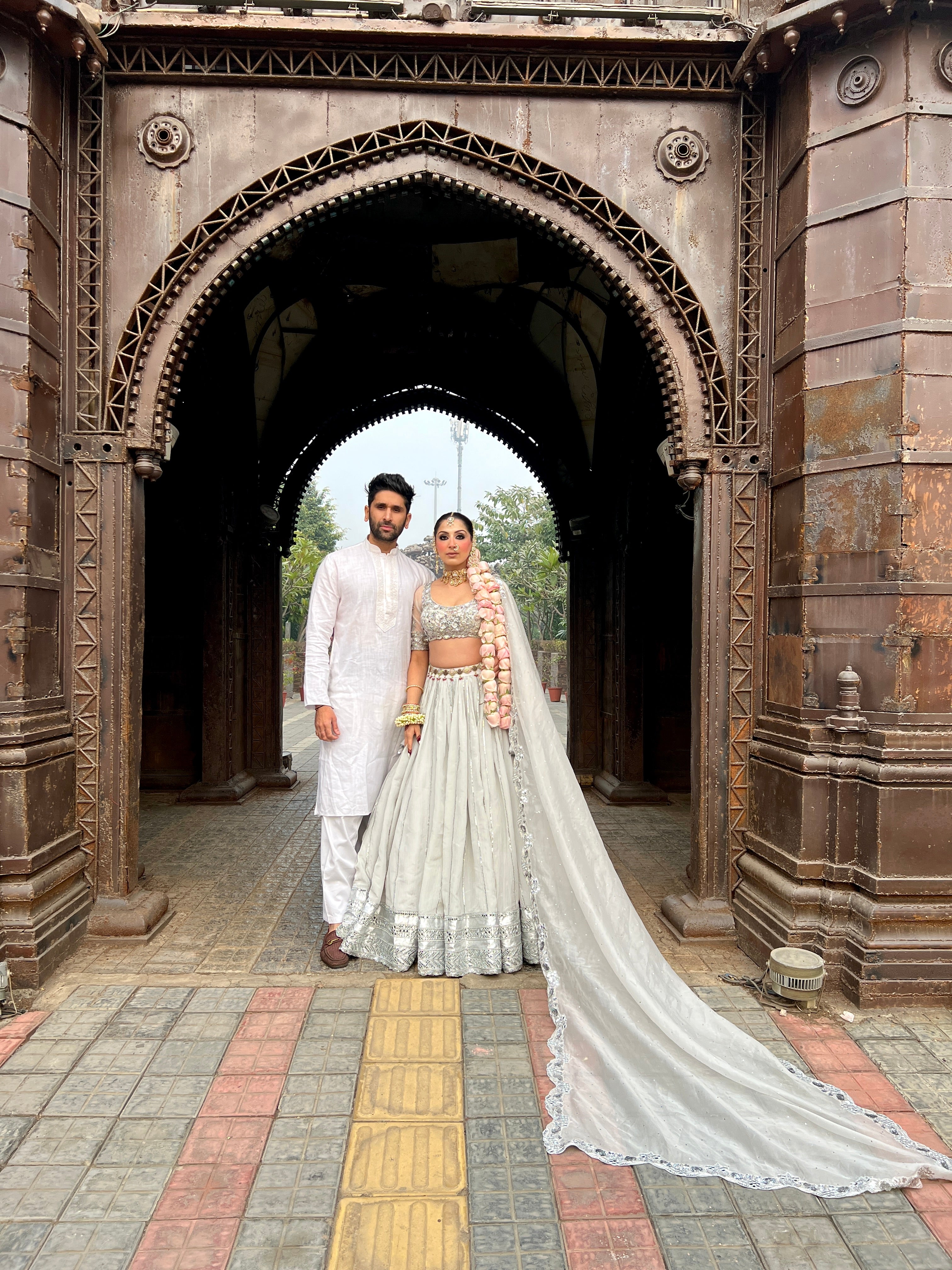 ICE-GREY LEHENGA