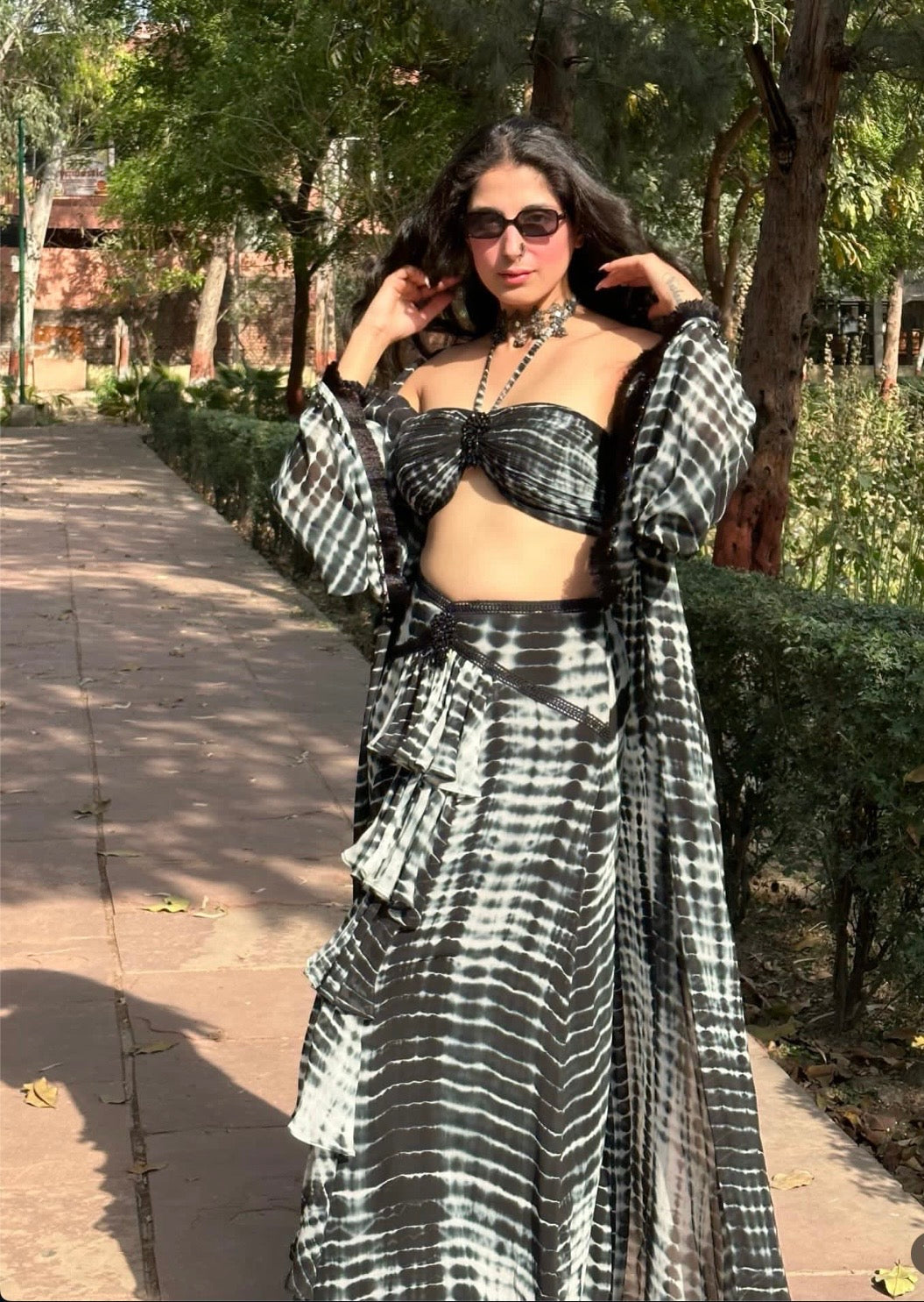 BLACK TIE-DYE OUTFIT