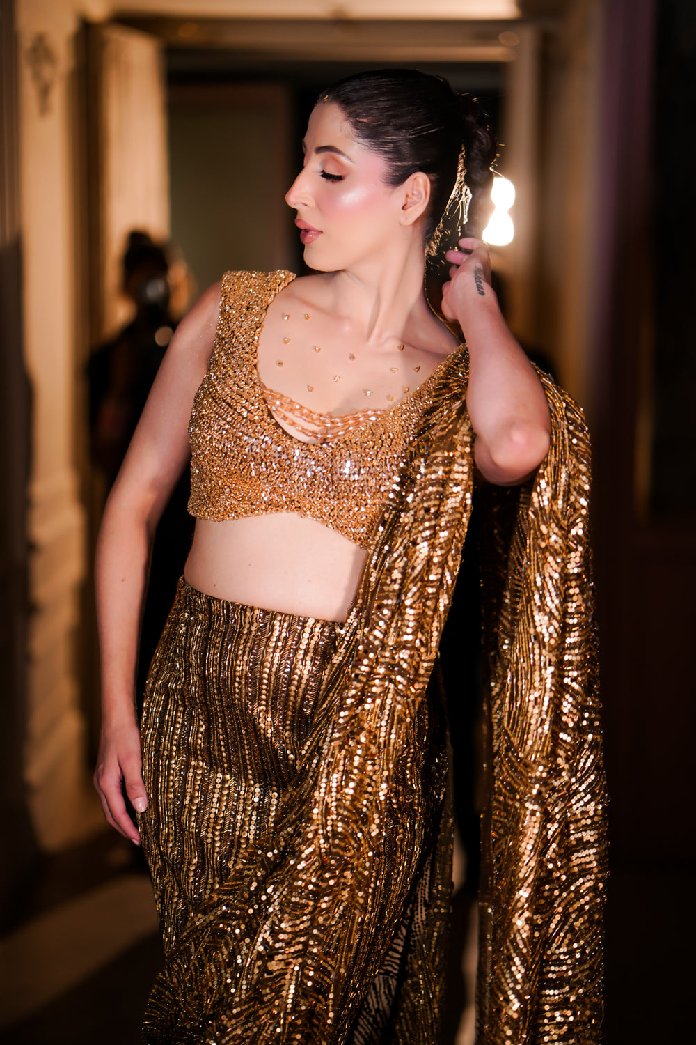 METALLIC SAREE