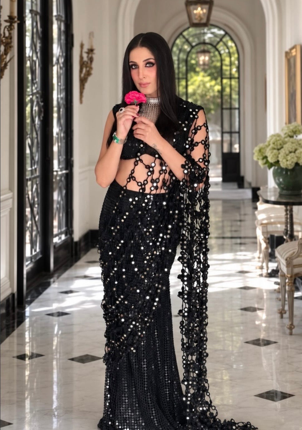 BLACK SAREE