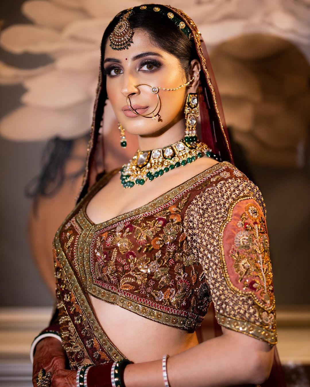 RAW SIENNA DESIGNED LEHENGA WITH HEAVY EMBROIDERY