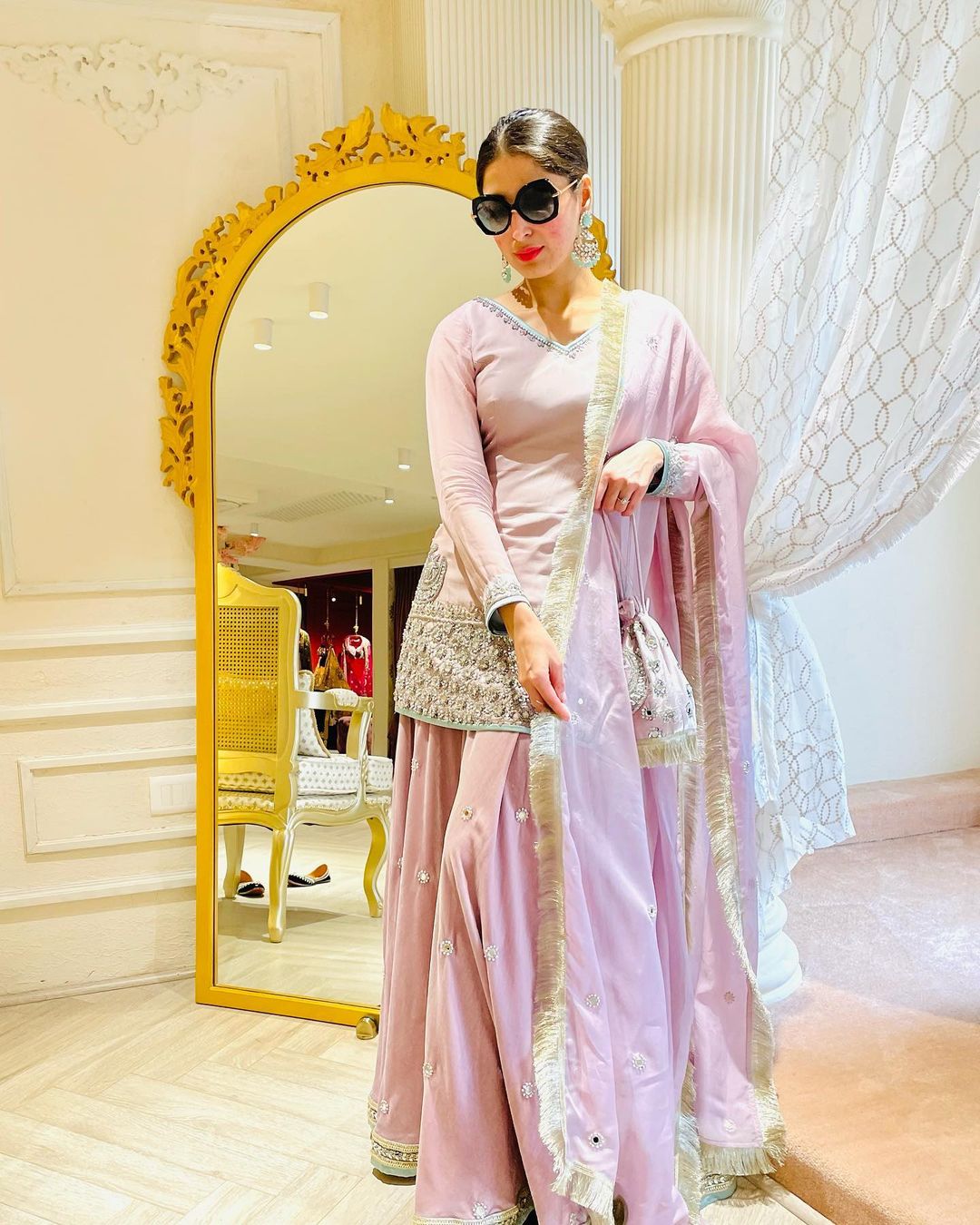 LAVENDER ANARKALI SUIT - WEDDING ANARKALI DRESS ONLINE - KAYNAAT