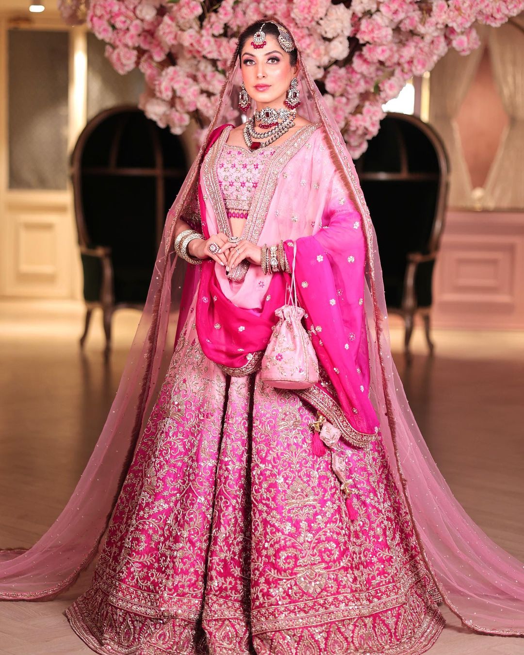 PINK EMBROIDRED LEHENGA SET
