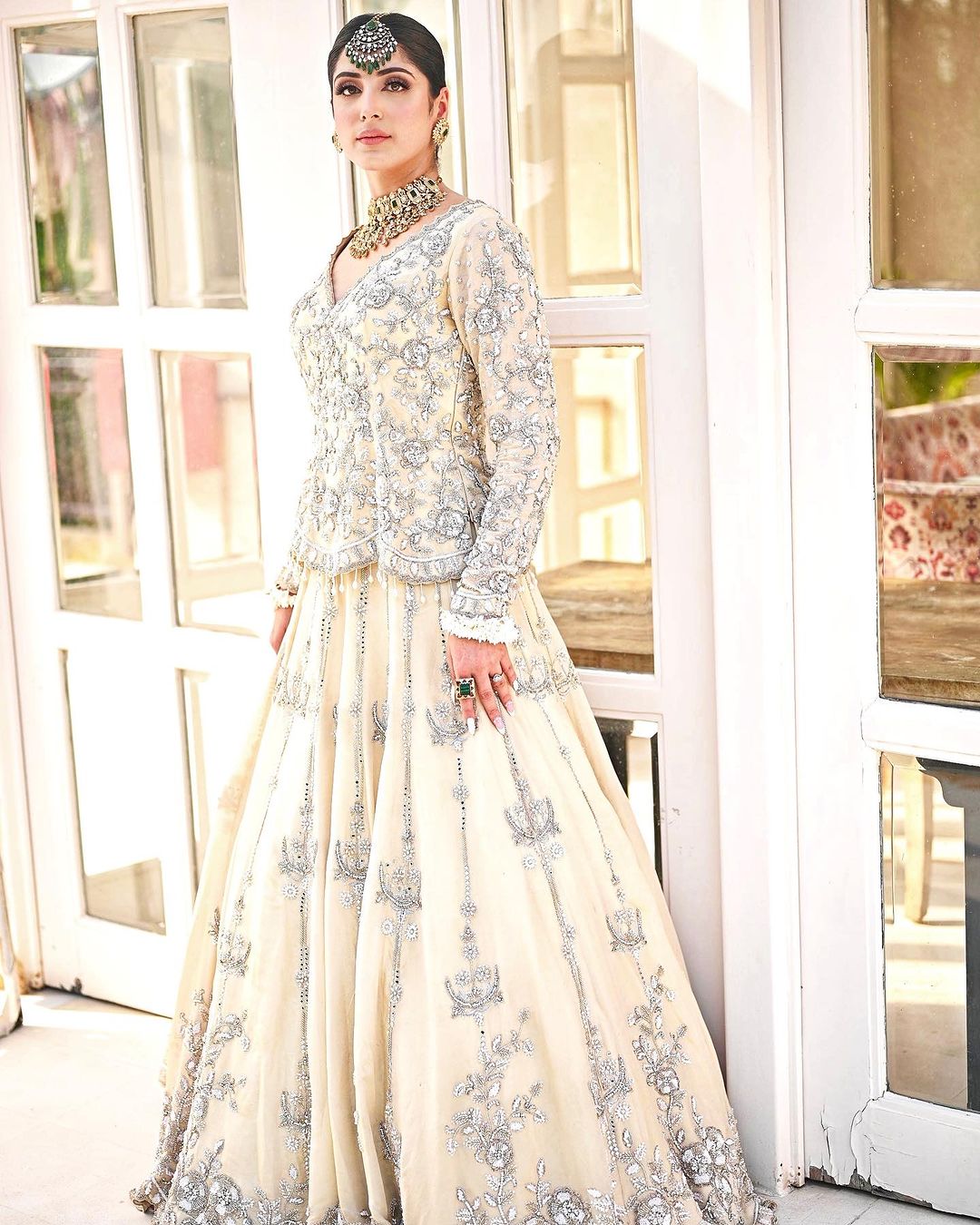 CORNSILK COLOR WITH LITTLE EMBROIDERY LEHENGA SET