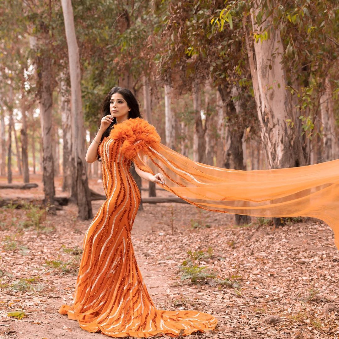 orange gown 