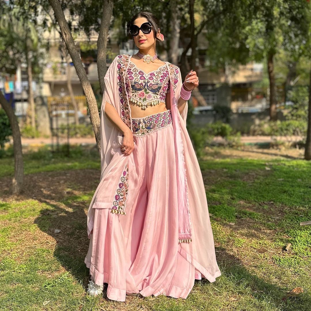 PINK ANARKALI SUIT - WEDDING ANARKALI DRESS ONLINE - KAYNAAT