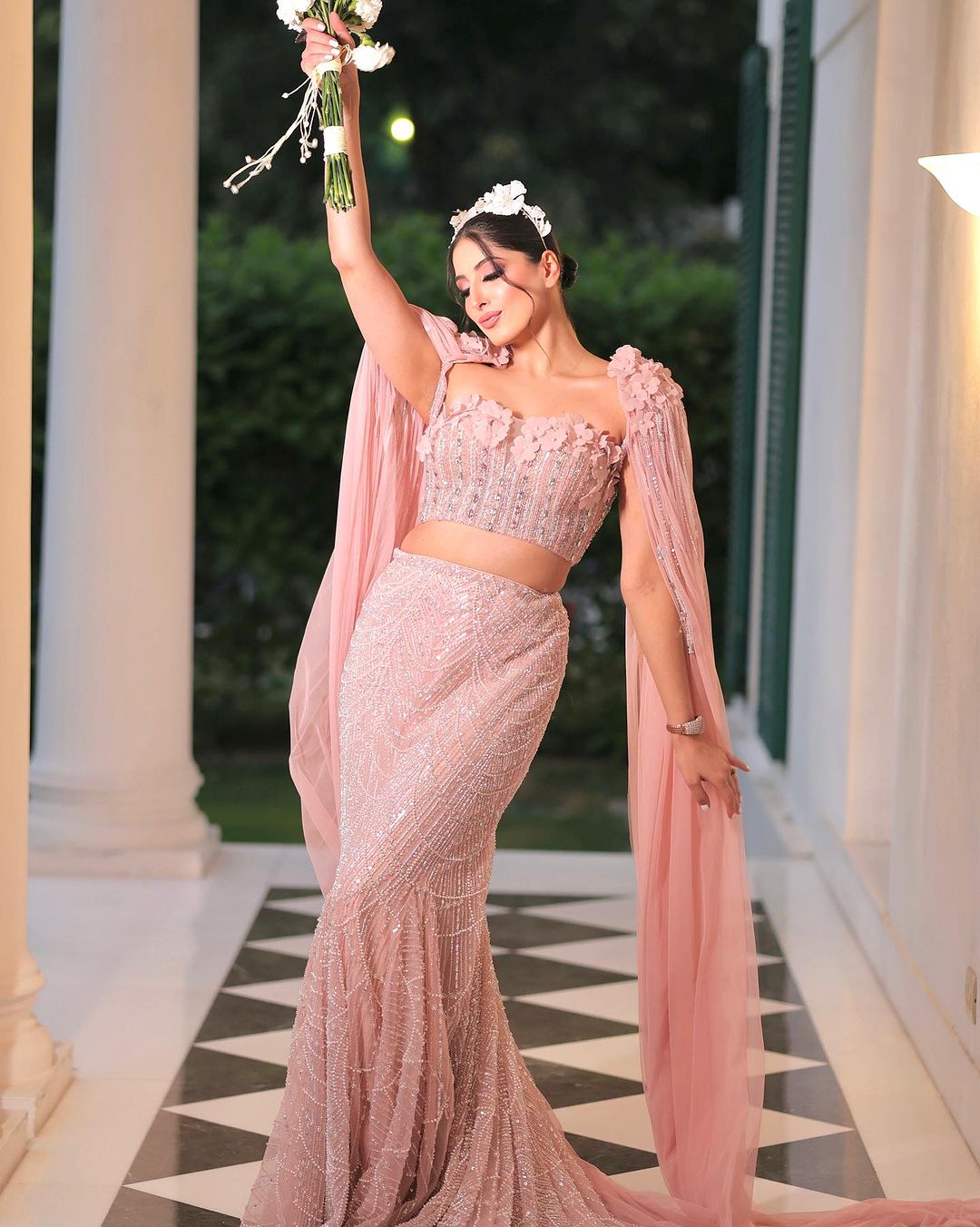 PINK FISH CUT LEHENGA