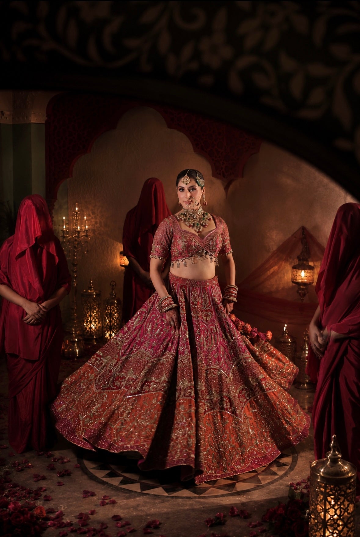 Multi-Colour Bridal Lehenga