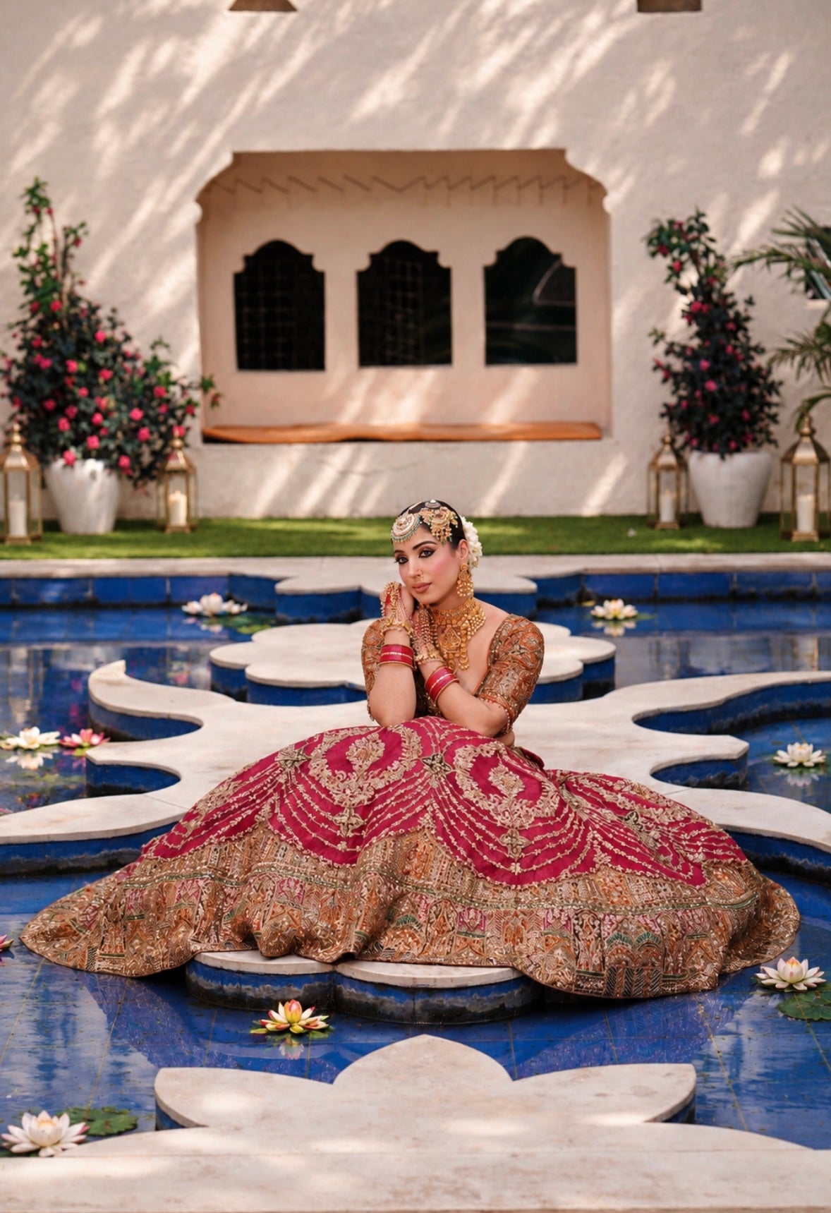 WINE MAROON BRIDAL LEHENGA