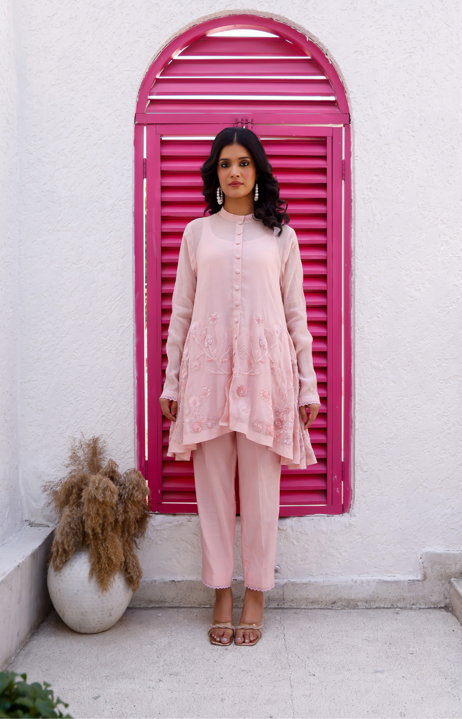 BABY PINK COLOR KURTI